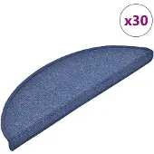 vidaXL Trappmattor 30 st blå 56x17x3 cm