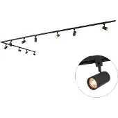 QAZQA Smart skensystem svart 1-fas 10-ljus inkl. WiFi GU10 - Iconic Jeana