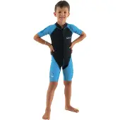 Seac Badoverall - Dolphin Shorty Boy 1,5 mm - Neopren - Svart/B - - 7 år (122) - Badkläder