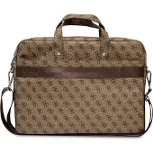 GUESS Saffiano 4G Triangle Logo-väska för 16\ laptop - brun