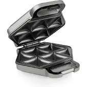 Princess Snack-Maker Smörgåsjärn Non-stick-beläggning, BPA-fri, Överhettningsskydd Silver