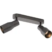 QAZQA Rund takspotlight, metall, GU10, 50 mm, 2-ljus - Stanley