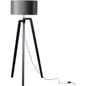 QAZQA Golvlampa svart med grön sammetskärm 50 cm - Puros
