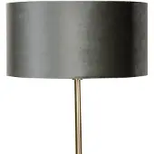 QAZQA Golvlampa mässing med sammetskärm grön 50 cm - Simplo