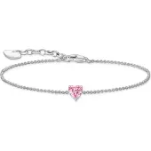Thomas Sabo pink large heart pendant hjärtarmband A2157-051-9-L19V