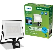 Philips utomhus LED-spot Lois UE Sensor, 14 W, 5 000 K IP65 flood, Svart, Aluminium / grå / zink, LED-utomhuslampa