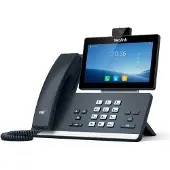Yealink T58W - VoIP-telefon med nummerpresentation - 10-parter samtalsförmåg - SIP, SIP v2 - 16 rader - klassiskt grå - med CAM50 kamera