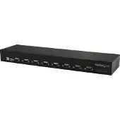 StarTech.com Startech USB to Serial Hub - 8 Port - COM Port Retention - Rack Mount and Daisy Chainable - FTDI USB to RS232 Hub (ICUSB23208FD) - Seriell adapter - USB 2.0 - RS-232 x 8 - svart