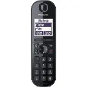 Panasonic KX-TGQ200 - Trådlös digital telefon - DECT\GAP - 3-riktad samtalsförmåg - svart