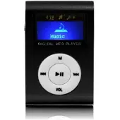 24hShop MP3-spelare med LCD-display, minneskortsläsare och clips