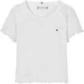 Tommy Hilfiger Essential Ruffle Ribbed Extra Slim Top