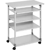 Durable Datorvagn justerbar i höjdled, med hjul Höjdintervall: 950 till 1150 mm (L x B x H) 500 x 750 x 950 mm Grå SYSTEM 75 VH 372010