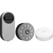 HIK VISION EZVIZ CS-DL01S + DL01CP + A3-BK, Intelligent dörrlås, Kod, RF-kort, Grå, IP56, Intern, CE / UKCA / RoSH / WEEE / REACH