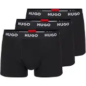 HUGO för män. 50469786 3-pack 3 elastiska strumpbyxor Logo CIntura svart (XXL), Hemkläder, Bomull