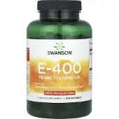 Swanson Health , Vitamin E Blandade Tocopheroler, 400 IU (268 mg), 250 Myggor