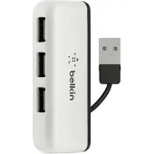 Belkin F4u042bt Usb 2.0 Travel Slim 4 Port Hub