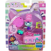 Gabby's Dollhouse Gabbys Dollhouse Celebration Series Mercat Bobble Figure med Dollhouse Mbler och accessoarer Barnleksaker fr flickor och pojkar i ldrarna 3 oc