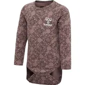Hummel Body l/ä - hmlFia - Deep Taupe m. Silverglitter - - 74 - Body L/Ä