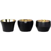 Skultuna Kin ljushållare svart 3-pack