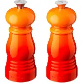 Le Creuset Signature Salt- Och Pepparkvarnsset 11 Cm - Kryddkvarnar Abs-plast Volcanic