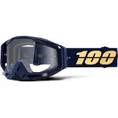100% glasögon 100% RACECRAFT BAKKEN – klar anti-fog lins + 10 remmar (NY)