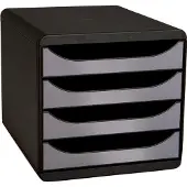 Exacompta Arkivskåp Big Box, 4 lådor, svart/grå