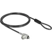 Navilock - Lås för säkerhetskabel - svart, silver - 1.5 m