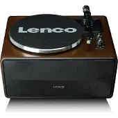 Lenco LS-470WA - Hi-Fi skivspelare med högtalare och Bluetooth, brun