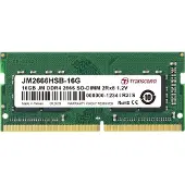 Transcend JetRAM Internminne Laptop Modul DDR4 16 GB 1 x 16 GB Non-ECC 2666 MHz 260-polig SO-DIMM CL19 JM2666HSB-16G