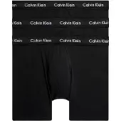 Calvin Klein 3 Pack Boxer Briefs - Cotton Stretch - - Black - Men - L