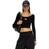 Diesel Ribbad Stickad Croptop