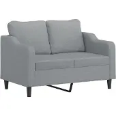 vidaXL 2-sitssoffa ljusgrå 120 cm tyg