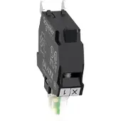 Schneider Electric ZALVG1 Hjälpkontaktblock för påbyggnadshölje, vit, integral LED, 48-120V Lågfördelartillbehör 1 st