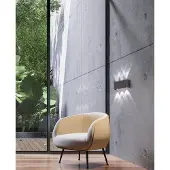 FISCHER&HONSEL GMBH LED utomhus vägglampa Nairobi, Svart, Metall, Modern, LED-vägglampa utomhus
