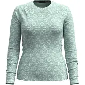 Smartwool Women's Merino 250 Baselayer Crew Boxed Arctic Green Digi Snow