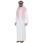 Super Merchant Kostym Dräkt Oljeshejk Arabisk Prins Rik Arab Karneval Bal, Xxl