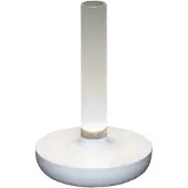 Konstsmide LED-bordslampa Biarritz, IP54, batteri, CCT, vit dimbar, Vitt / opal, Aluminium / grå / zink, Modern