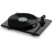 Pro-Ject Skivspelare E1 BT med inbyggd phono-förstärkare och AT3600L-pickup, Bluetooth-sändare, svart,