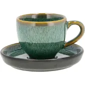 Bitz Gastro Espresso med fat 7 cl 1 set Svart / Grön