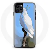 MANIACASE Coque Iphone 13 pro Cacatoés Perroquets Blanc vit