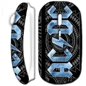 CAPACHEAP Souris sans fil logo bleu acdc blanc