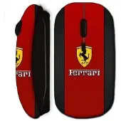 CAPACHEAP Ferrari röd svart trådlös mus
