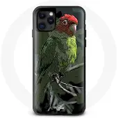 MANIACASE Coque iphone 12 pro Pionus Perroquets Rouge Vert