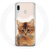 MANIACASE Coque pour Samsung Galaxy A20e Somali Race de chats