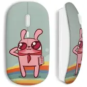 MANIACASE Souris Sans Fil Pink Rabbit