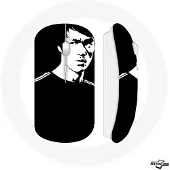 CAPACHEAP Souris Sans Fil Bruce Lee Noir et Blanc