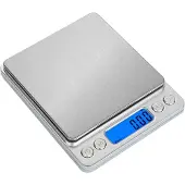 TOMTOP JMS Exakt elektrisk köksvåg, kaffevåg Matvikt Postvåg multifunktion 1kg silver