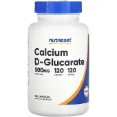 Nutricost , Kalcium D-Glukarat, 500 mg, 120 kapslar