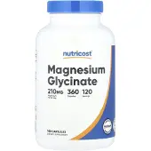 Nutricost , Magnesium Glycinaat, 360 Kapslar (70 mg per Kapsel)
