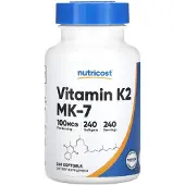 Nutricost , Vitamin K2, 100mcg, 240 mjuka kapslar